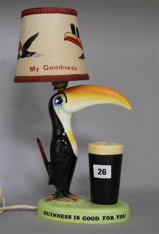 Guinness Toucan lamp with shade